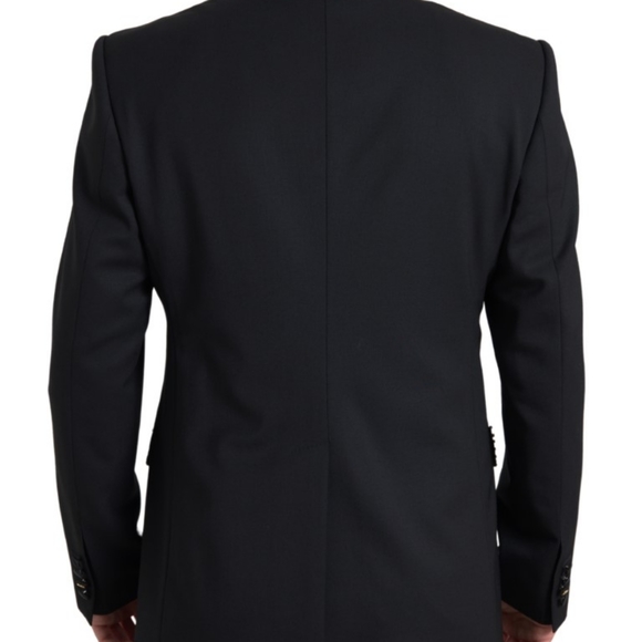DOLCE & GABBANABlack Embellished Wool 2 Piece SICILIA Suit - Picture 2 of 6